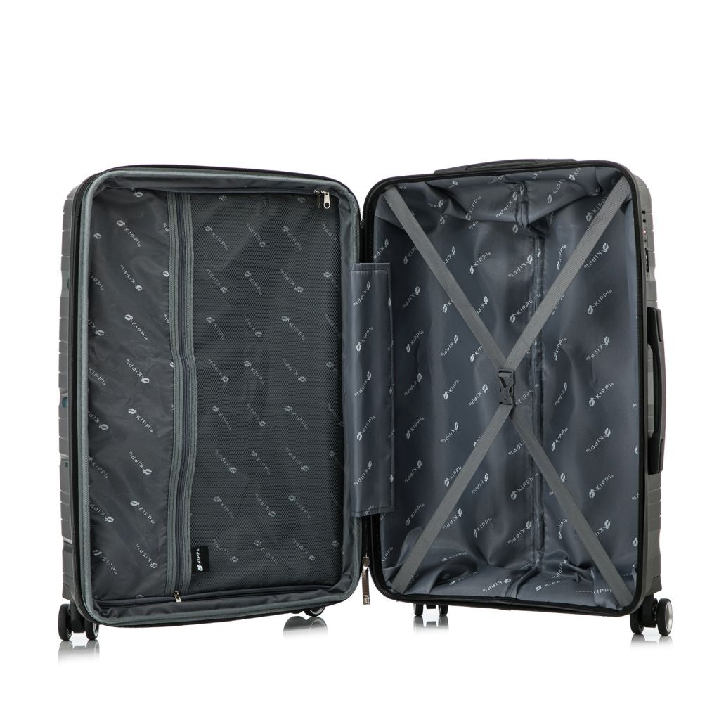 Maleta Kippi Cabina (S) Rígida Ultra Resistente y Expandible Wavy Negro