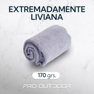 Toalla Microfibra Terry 60x120 cm Gris Pro Outdoor