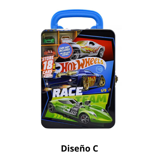 Caja Metálica Portautos Hot Wheels