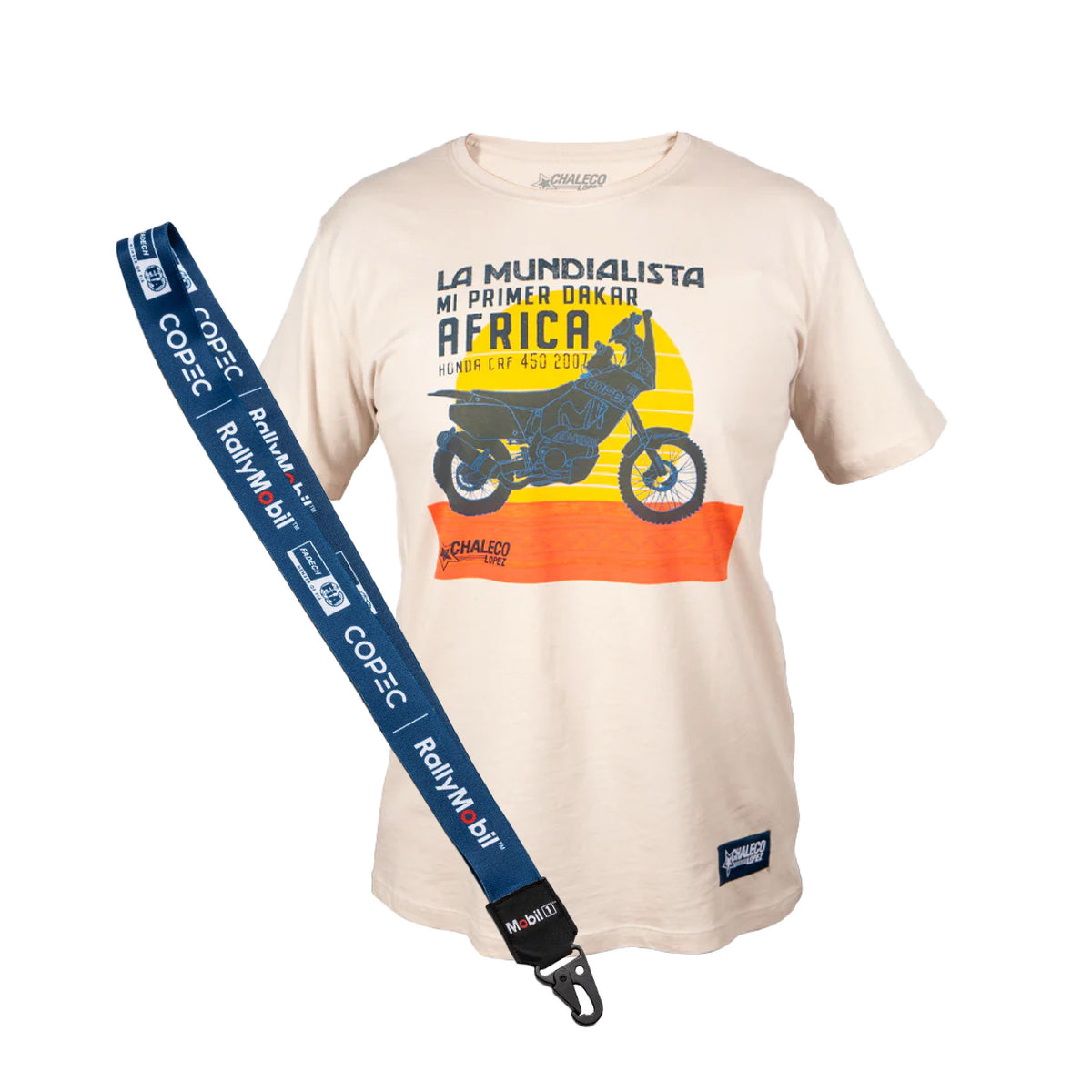 Combo Polera Mundialista + Landyard Azul WRC - S