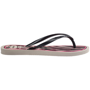 Havaiana Slim Animals Beige/Dark/Grey Metallic Fucsia Mujer Sandalia