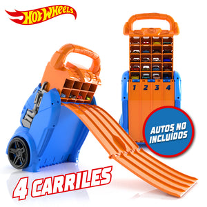 Hot Wheels Porta Auto Con Lanzador 3X1