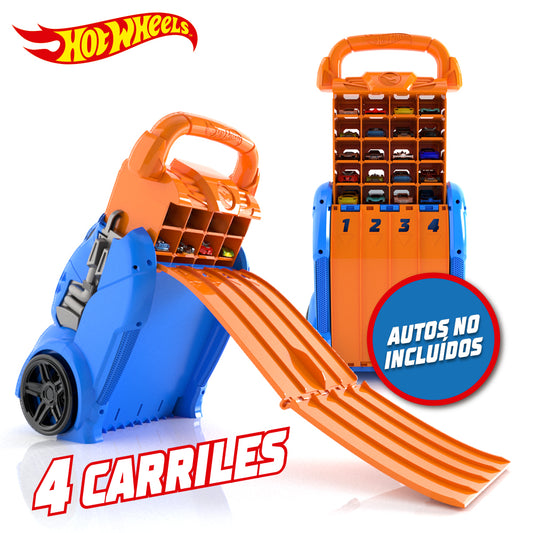 Hot Wheels Porta Auto Con Lanzador 3X1