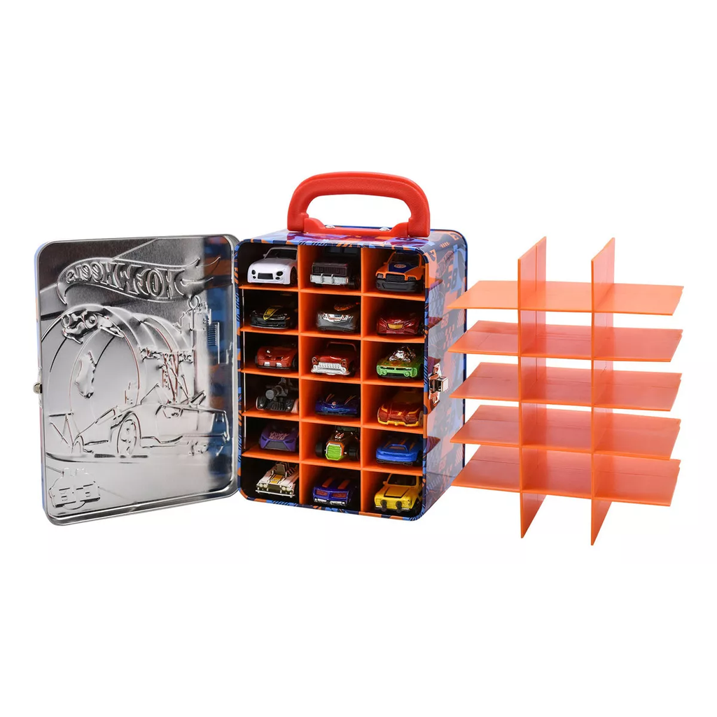 Caja Metalica Porta Autos Hot Wheels
