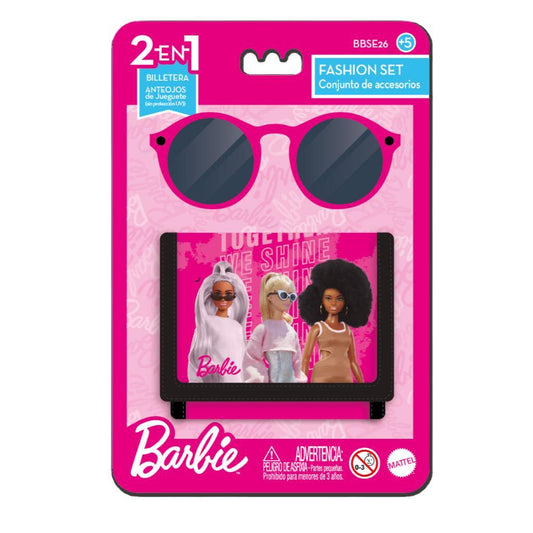 Barbie Set Billetera y Anteojos de Juguete