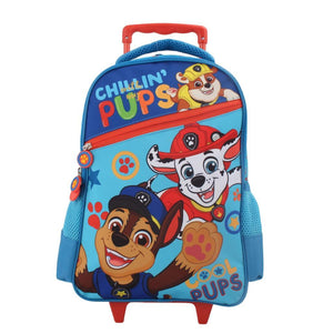Combo Escolar Paw Patrol Boy: Set 3 Piezas con Ruedas + Toma Jugo 3D