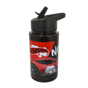 Combo 4 Botellas Infantil 500ML con Bombilla Hello Kitty, Minnie, Mickey, Hot Wheels