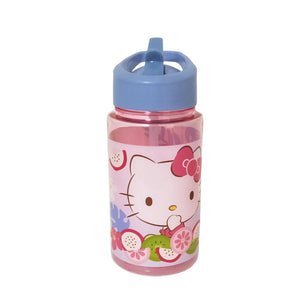Combo 4 Botellas Infantil 500ML con Bombilla Hello Kitty, Minnie, Mickey, Hot Wheels