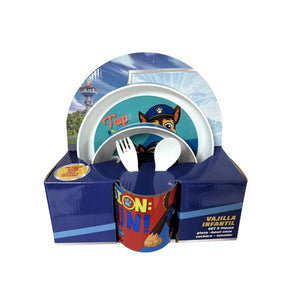 Set Vajillería Infantil 5 Piezas Paw Patrol Boy