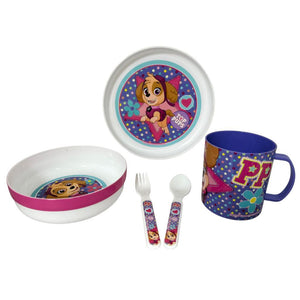 Set Vajillería Infantil 5 Piezas Paw Patrol Girl