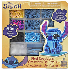 Combo 1 Set Pixeles Stitch 3D + 1 Pack de 5 Figuras + 1 Peluche Hazme Reír