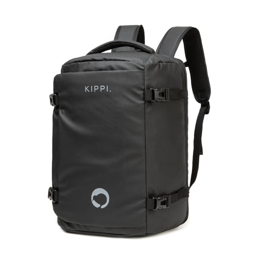 Combo 2 Mochila de Viaje Cabina: 1 Mochila . Resistente al Agua. 45 L Kippi Negro + Mochila de Viaje Viral Cabina 45 L. Resistente al Agua. Kippi Pistacho
