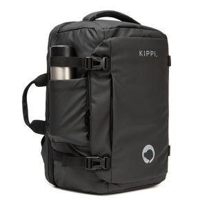 Mochila Viaje Viral 45L. Resistente al Agua. Kippi Negro
