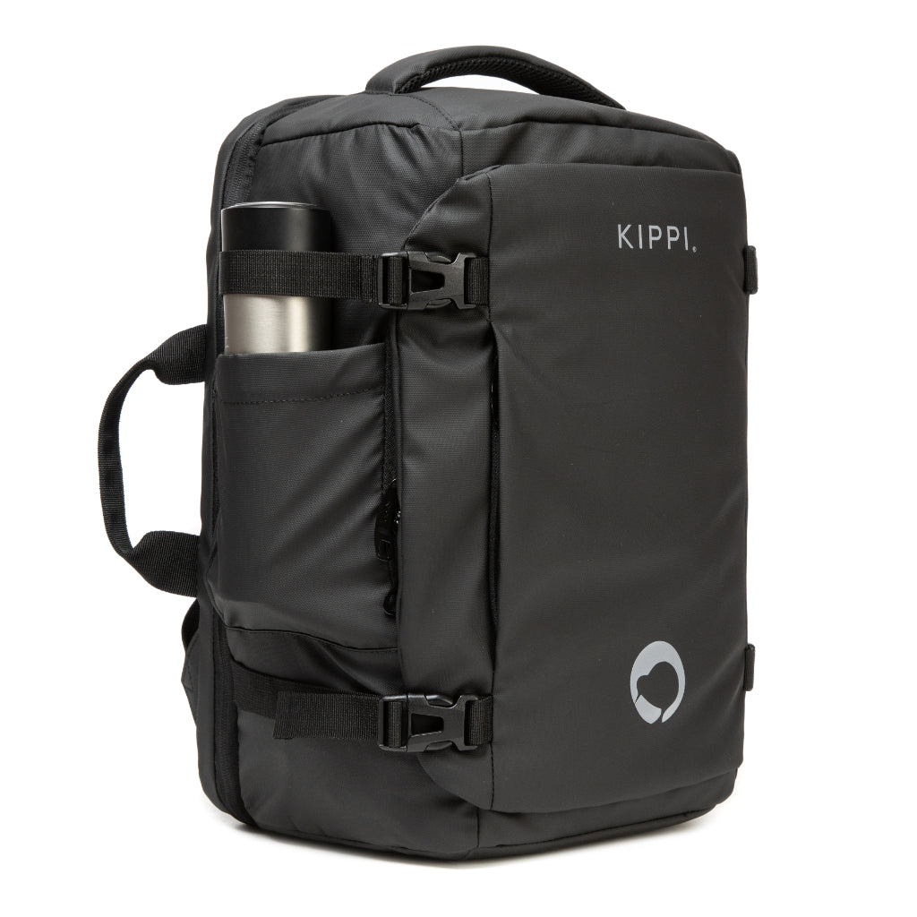 Mochila de Viaje Cabina Kippi Negro Resistente al Agua