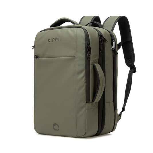Mochila de Viaje Viral Expandible Cabina Kippi Oliva 45L