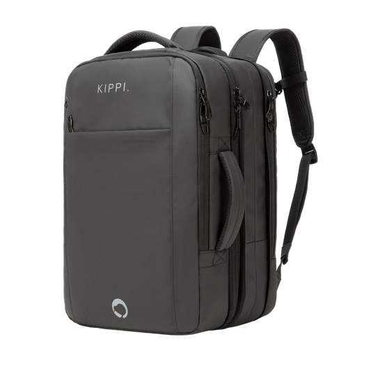 Combo 2 Mochila de Viaje Viral Kippi: 1 Mochila . Resistente al Agua. 45 L Kippi Negro + Mochila de Viaje Viral Cabina 45 L. Resistente al Agua. Kippi Pistacho
