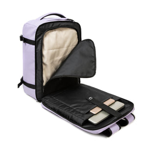 Mochila de Viaje Viral Cabina 45 L. Resistente al Agua. Kippi Lila