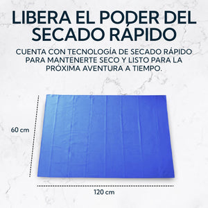 Toalla Microfibra Terry 60x120 cm Azul Pro Outdoor