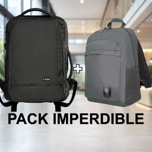 Combo 2 Mochilas: Mochila Sleve 30L Black + Mochila Pittford Grey Saxoline