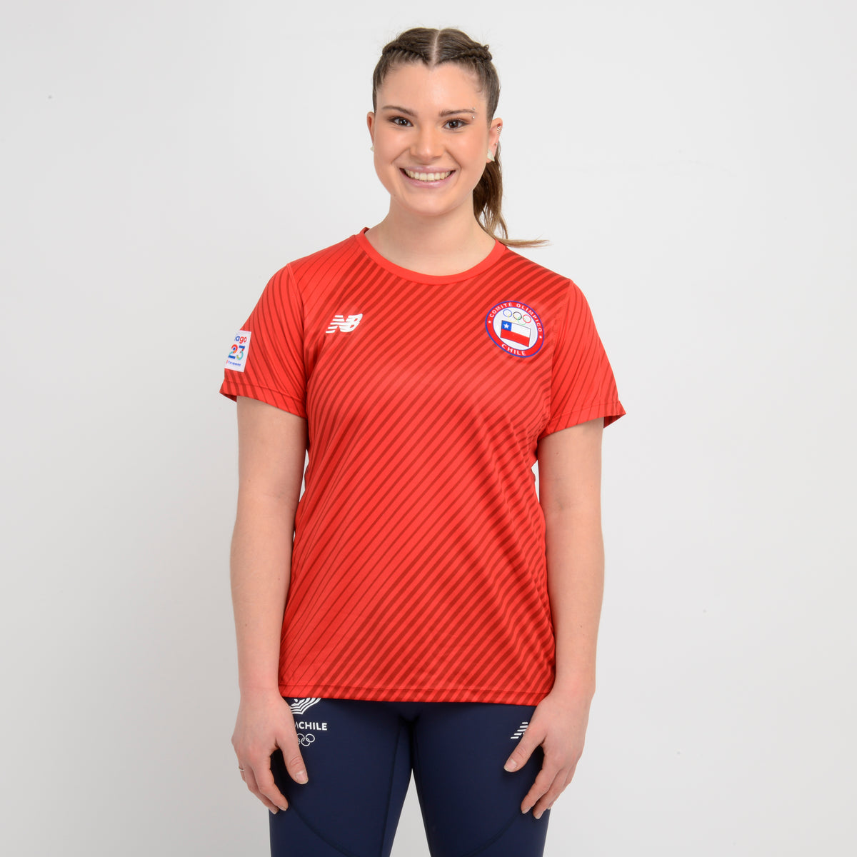 Polera Running Mujer New Balance Print Team Roja Tienda Copec