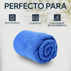 Toalla Microfibra Terry 60x120 cm Azul Pro Outdoor