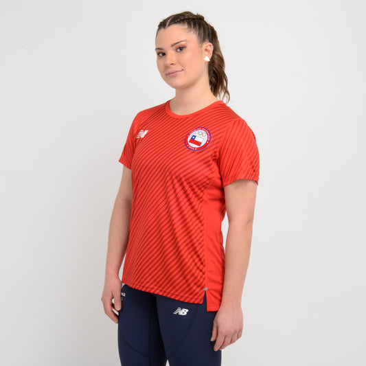 Polera Team Chile Mujer New Balance Roja