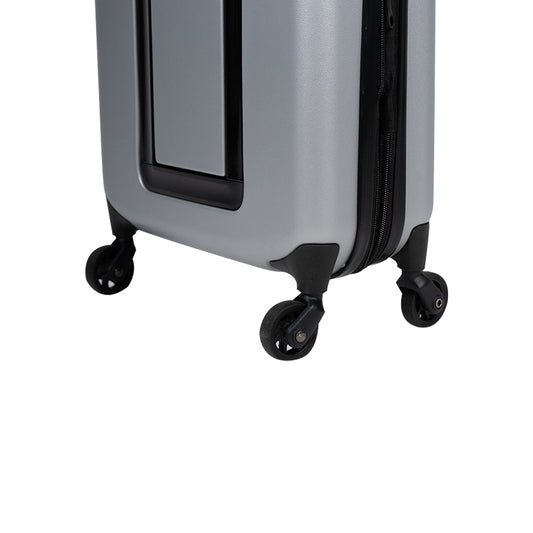 Maleta Cabina. Expandible-Plegable. Ultra Compacta Gris Claro