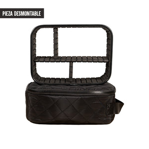 Combo Organizador de Viaje y Cosmetiquero 24cm x 18cm Gout Negro y Toalla de Playa Redonda 150 cm Colores surtidos.