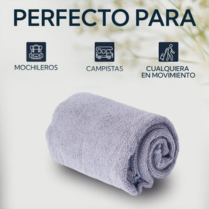 Toalla Microfibra Terry 60x120 cm Gris Pro Outdoor