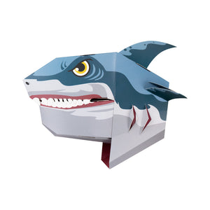 Combo 3 Títeres de Mano 3D Unicornio, Dinosaurio y Tiburón Para Armar