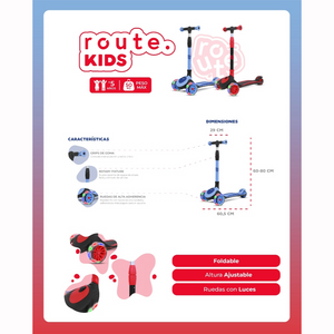 Triscooter Route Kids Foldable - Azul