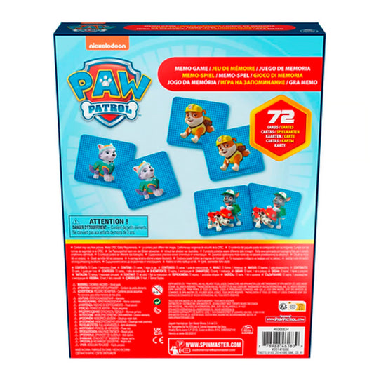 Paw Patrol Juego Memorice 72 Piezas