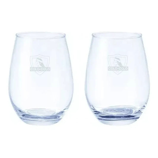 Set 2 Vasos Colo Colo