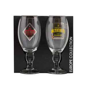 Combo Set 2 Copones Cerveceros Glasso 500 ml + Tabla de Madera Acacia 45cm x 30cm.