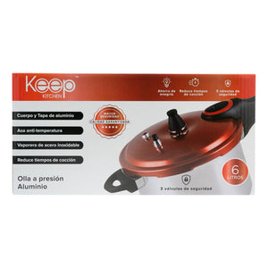 Olla a Presión Red 6 Lt Keep