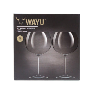 Set 4 Copas Cristal Aperitivo Wayu