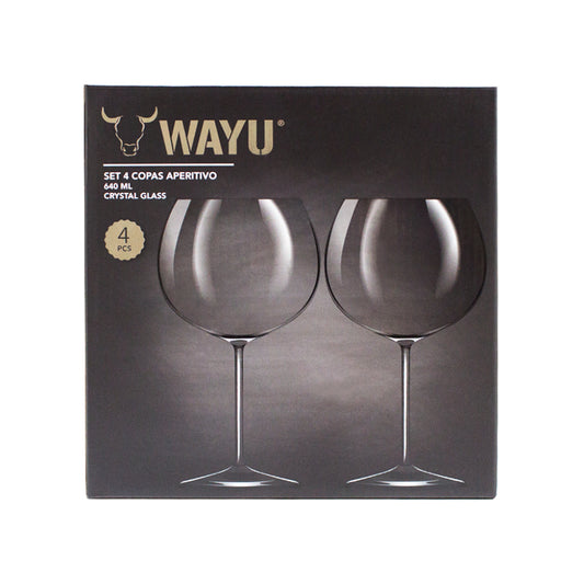 Set 4 Copas Cristal Aperitivo Wayu