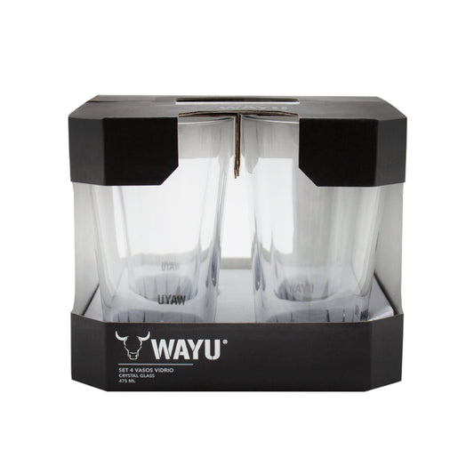 Set 4 Vasos Vidrio Wayu