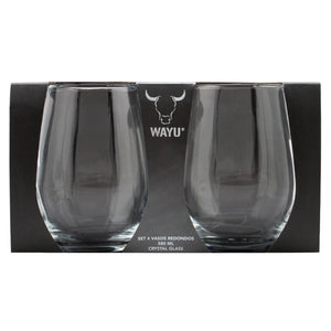 Set 4 Vasos Redondos Vidrio Wayu