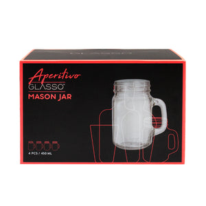 Set 4 Vasos Mojito Mason Glasso