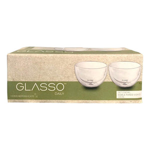 Set 2 Bowls Doble Pared 300ML Glasso