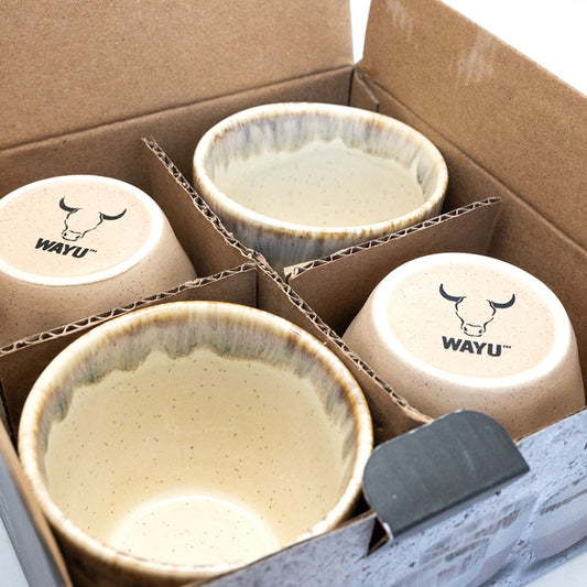 Set 4 Vasos Ceramica Wayu