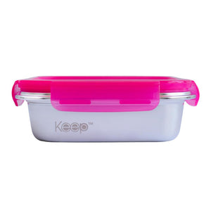 Herméticos Metálicos 650 ml Keep Rosado