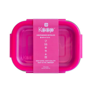 Herméticos Metálicos 650 ml Keep Rosado