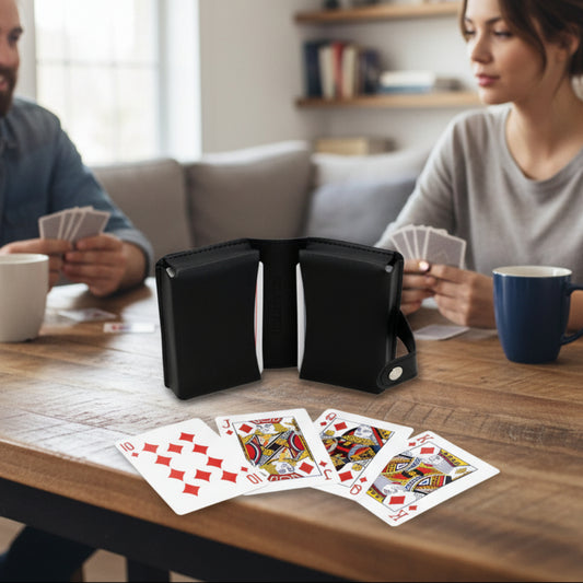 Juego De Naipes Estuche Cuero Vegano Way