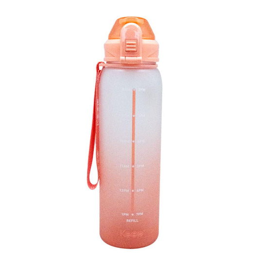 Botella Medidas Rubber 1 L Keep Coral