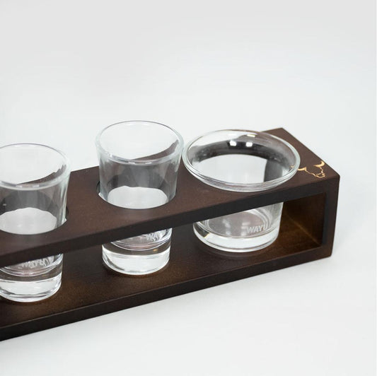 Set Vasos Shot Con Bandeja Wayu