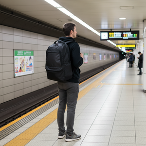 Combo Mochila Saxoline Cardiff Black + Mouse Inalámbrico + Audífonos Bluetooth