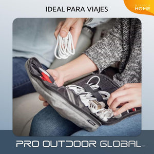 Organizador De Cables De Viaje Pro Outdoor Gris