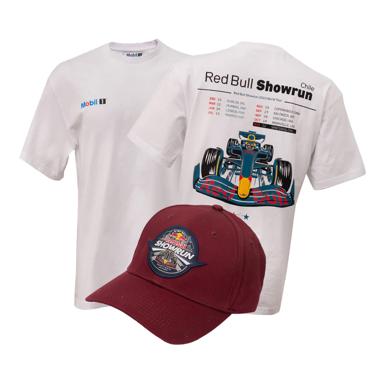 Combo Polera + Jockey Burdeo Red Bull Showrun 2023 - S